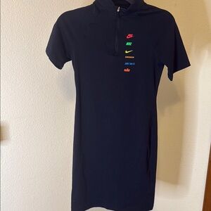 Nike Black‎ Top with Multicolor Logos